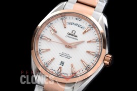 0 0 OMAT41DD-211 Aqua Terra Day/Date Automtaic SS/RG White A-2836/8602 Mod