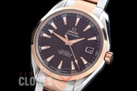0 0 OMAT41-113 Aqua Terra Date Automtaic SS/RG Brown A-2824/8500 Mod