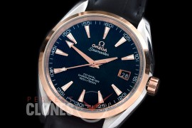 0 0 OMAT41-112L Aqua Terra Date Automtaic SS/RG/LE Black A-2824/8500 Mod