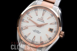 0 0 OMAT41-111 Aqua Terra Date Automtaic SS/RG White A-2824/8500 Mod