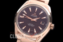 0 0 OMAT41-123 Aqua Terra Date Automtaic RG/RG Brown A-2824/8500 Mod