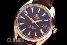 0 0 OMAT41-123L Aqua Terra Date Automtaic RG/LE Brown A-2824/8500 Mod