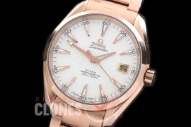 0 0 OMAT41-121 Aqua Terra Date Automtaic RG/RG White A-2824/8500 Mod