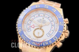 0 RLYM2-18K-106 Yachtmaster II 116688 YG/YG White A-7750/Mod to Calibre 4161