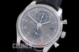 0 0 0 IWPGC-005 ZF Portugieser Chronograph Classic IW3903-04 SS/LE Grey A-7750 Mod to Calibre IW89361