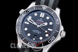 0 OM300M-002 2018 Basel Seamaster Diver 300M SS/NT Black Asian Clone 8800