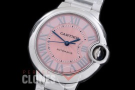 CARBA-33-023S AF Ballon de Cartier Midsize 33 SS/SS Pink Orig Cartier Cal 076 