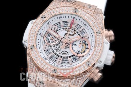 HB45-023F Big Bang Unico RG/Diam/RU White Skeleton Asian 7750 28800 