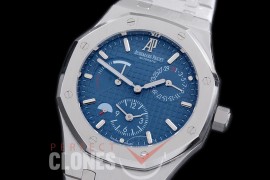 AP26120-103 Royal Oak Dual Time SS/SS Blue Asian Clone Calibre 2329