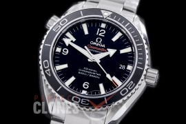 0 OMCPO42-031 XF Seamaster Planet Ocean 42mm Black SS/SS VS 8500 Superclone Free Rubber Strap !