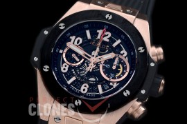 HB45-022C Big Bang Unico RG/CER/RU Black Skeleton Asian 7750 28800 