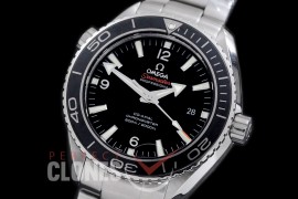 0 OMCPO45-031 XF Seamaster Planet Ocean 45mm Black SS/SS VS 8500 Superclone Free Rubber Strap !