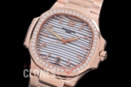 PP-7118-106D Nautilus Ladies 7118 RG/RG White Miyota 9015 Modified Calibre 324SC