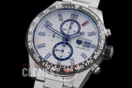 TGCH1-151S Carrera Heuer-01 Chronograph SS/SS White Jap OS 10 Quartz 