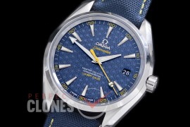 OMAT41-012 XF/VSF Aqua Terra 007 Limited Ed Date Automtaic SS/LE Blue VS Cal 8507 Superclone