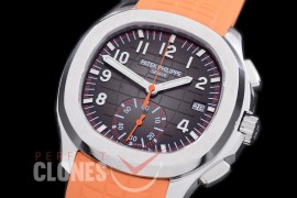 PPAQC-5968-102 Aquanaut Chronograph 5968A SS/RU Black/Orange A-7750 