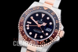 RLGTR-18K-101 904L Steel/18K Thick Wrapped 2018 GMT 126711CHNR Coke SS/RG Black Swiss 2836