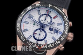 TGCH1-156R Carrera Heuer-01 Chronograph RG/RU White Jap OS 10 Quartz 