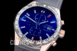 TGCH1-157R-1 Carrera Heuer-01 Chronograph RG/RU Black Jap OS 10 Quartz 