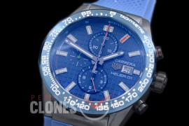 TGCH1-163R Carrera Heuer-01 Chronograph PVD/RU Blue Jap OS 10 Quartz 