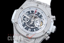 HB45-013F Big Bang Unico SS/DIAM/RU White Skeleton Asian 7750 28800 