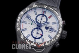 TGCH1-161R Carrera Heuer-01 Chronograph PVD/RU White Jap OS 10 Quartz 