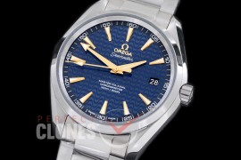 OMAT41-018 XF/VSF Aqua Terra Date Automtaic SS/SS Blue VS Cal 8500 Superclone