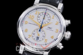 IWDV-042 YLF Da Vinci Chronograph iW393402 Sport for Good Foundation SS/LE White/Gold A-7750