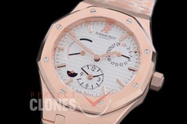 AP26120-106 Royal Oak Dual Time RG/RG White Asian Clone Calibre 2329