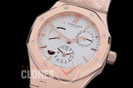 AP26120-106 Royal Oak Dual Time RG/RG White Asian Clone Calibre 2329