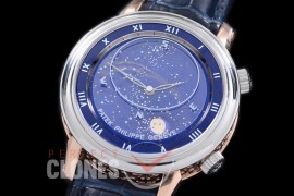 0 PPSM00057 5102 Sky Moon Celestial Automatic SS/RG/LE Blue Asian Custoomized 