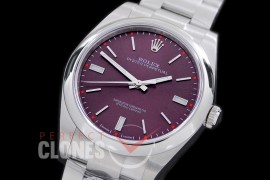RLOY00103S JF/ARF 904L Steel Osyter Perpetual 114300 SS/SS Red Wine SH 3132