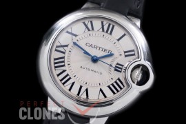 0 0 CARBA-33-201L V6F Ballon de Cartier Midsize 33 SS/LE White Miyota NL05 Mod to Cali 076