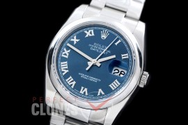R36DJS-815 ARF/JF 116200 SS/SS Smooth/Oyster Blue Roman SH 3135 904L Steel 