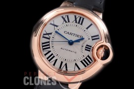 0 0 CARBA-33-231L V6F Ballon de Cartier Midsize 33 RG/LE White Miyota NL05 Mod to Cali 076