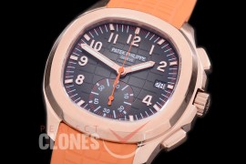 PPAQC-5968-107 Aquanaut Chronograph 5968A RG/RU Black-Orange A-7750 