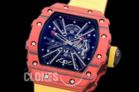 RM012-01-116 RM012 Tourbillon Red/Yellow NTPT/RU Black Skeleton Customized Movt