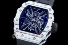 RM012-01-121 RM012 Tourbillon White/Black NTPT/RU Black Skeleton Customized Movt