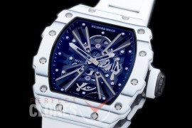 RM012-01-128 RM012 Tourbillon White/White NTPT/RU Black Skeleton Customized Movt