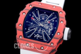 RM012-01-118 RM012 Tourbillon Red/White NTPT/RU Black Skeleton Customized Movt