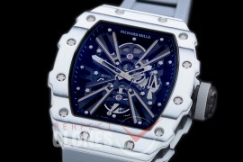 RM012-01-127 RM012 Tourbillon White/Grey NTPT/RU Black Skeleton Customized Movt