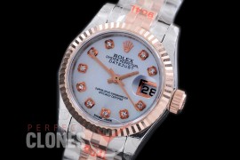 R26DJTR-908 GMF 179171 SS/RG Fluted/Jubilee MOP White Diam Swiss 2671 904L Steel 