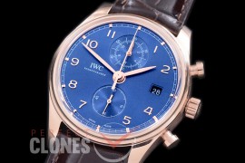 IWPGC10013 IW390301 Portugieser Chromo Classic RG/LE Blue A-7750 Modified 