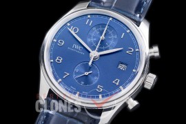 IWPGC10005 IW390303 Portugieser Chromo Classic SS/LE Blue A-7750 Modified 