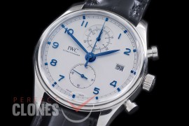 IWPGC10002 IW390303 Portugieser Chromo Classic SS/LE White-Blue A-7750 Modified 