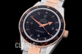 0 0 0 0 OMCPO-40-702 XF Seamaster 2014 SS/RG Black Miyota 8205 