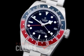 TU-BBG-101 Heritage Black Bay GMT 79830RB SS/SS Black Asian Clone 2836 