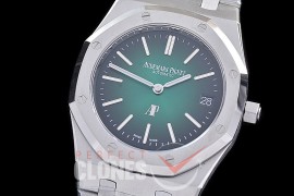 AP16202-104 ZF Royal Oak Jumbo Extra Thin Automatic 16202PT SS/SS 50th Anniversary Smoked Green Asian Clone Calibre 7121 