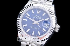 R28DJS-2R-104J BP 2023 Datejust 28mm Ladies 279174 SS/SS Fluted/Jubilee Blue Sticks Eta 2671