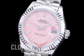 R28DJS-2R-105J BP 2023 Datejust 28mm Ladies 279174 SS/SS Fluted/Jubilee Pink Sticks Eta 2671